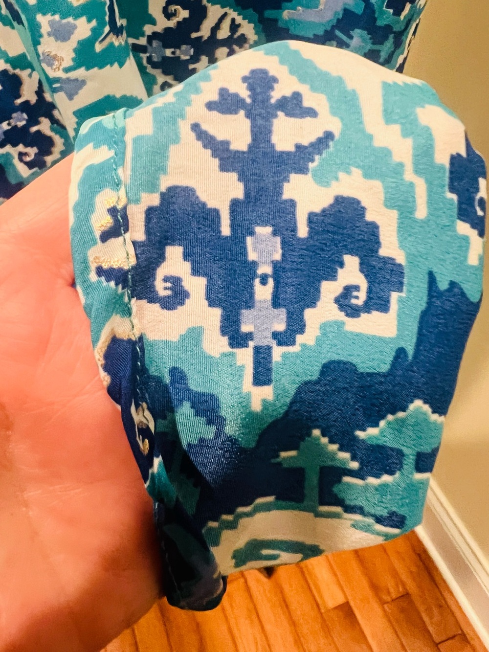 Eva Collection Santorini Greece Silk Blend Halter Shift Dress M - Picture 7 of 16